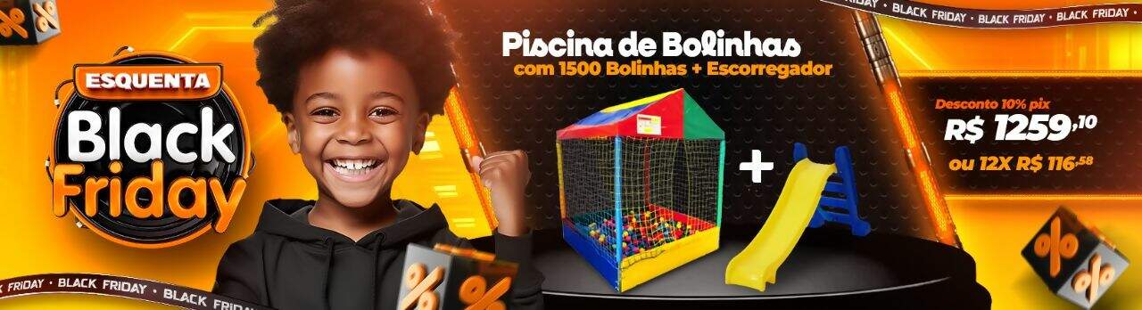 Piscina de Bolinhas 1,50m com 1.500 bolinhas e Escorregador Infantil